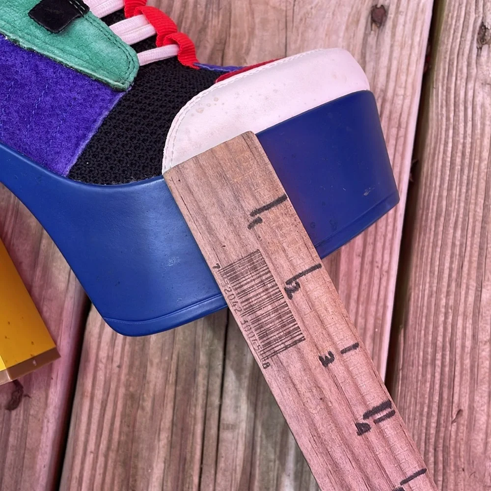Anthony Wang Zucchini Colorblock Platform Sneaker Heels Size 7.5